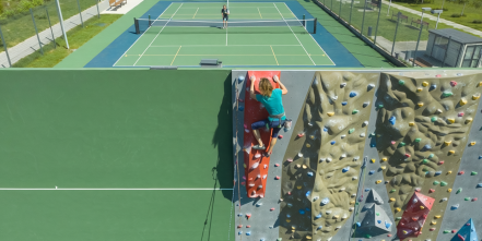Image d'illustration pour : Projet 2 : Mur de tennis et escalade